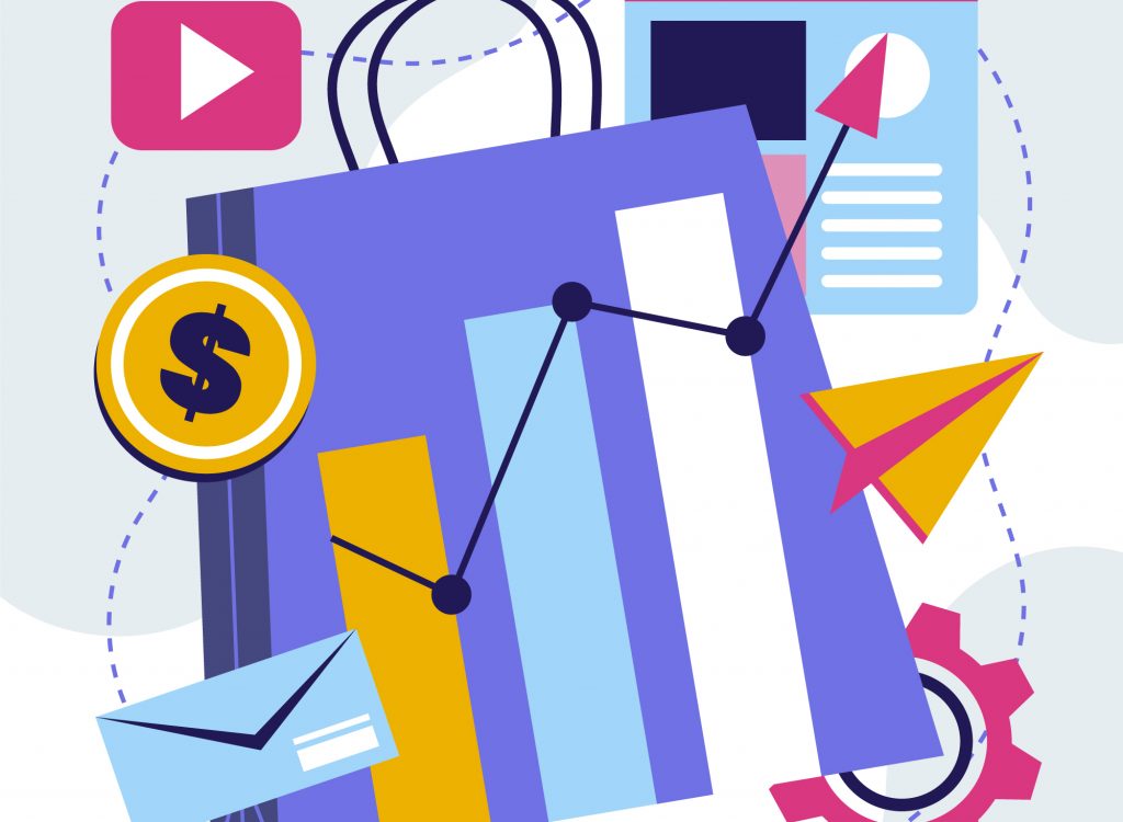 infographie représentant un sac de marque